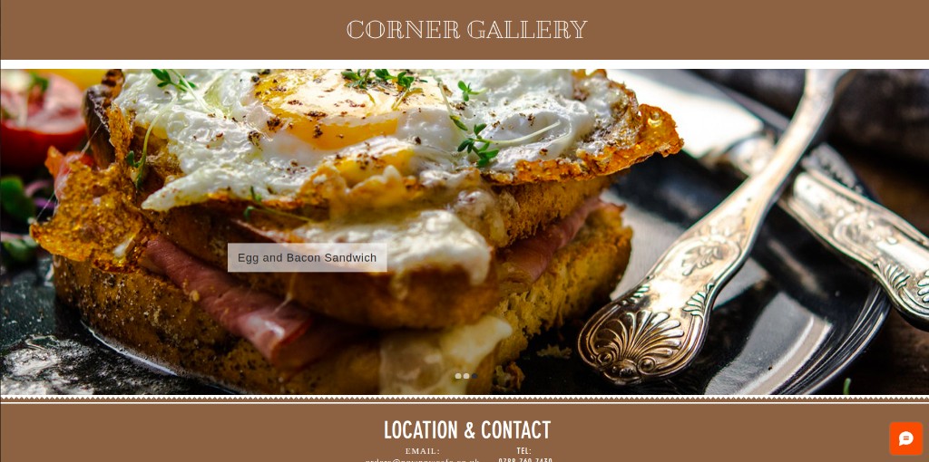 NowNow Cafe Corner Gallery showing an egg and bacon sandwich photo