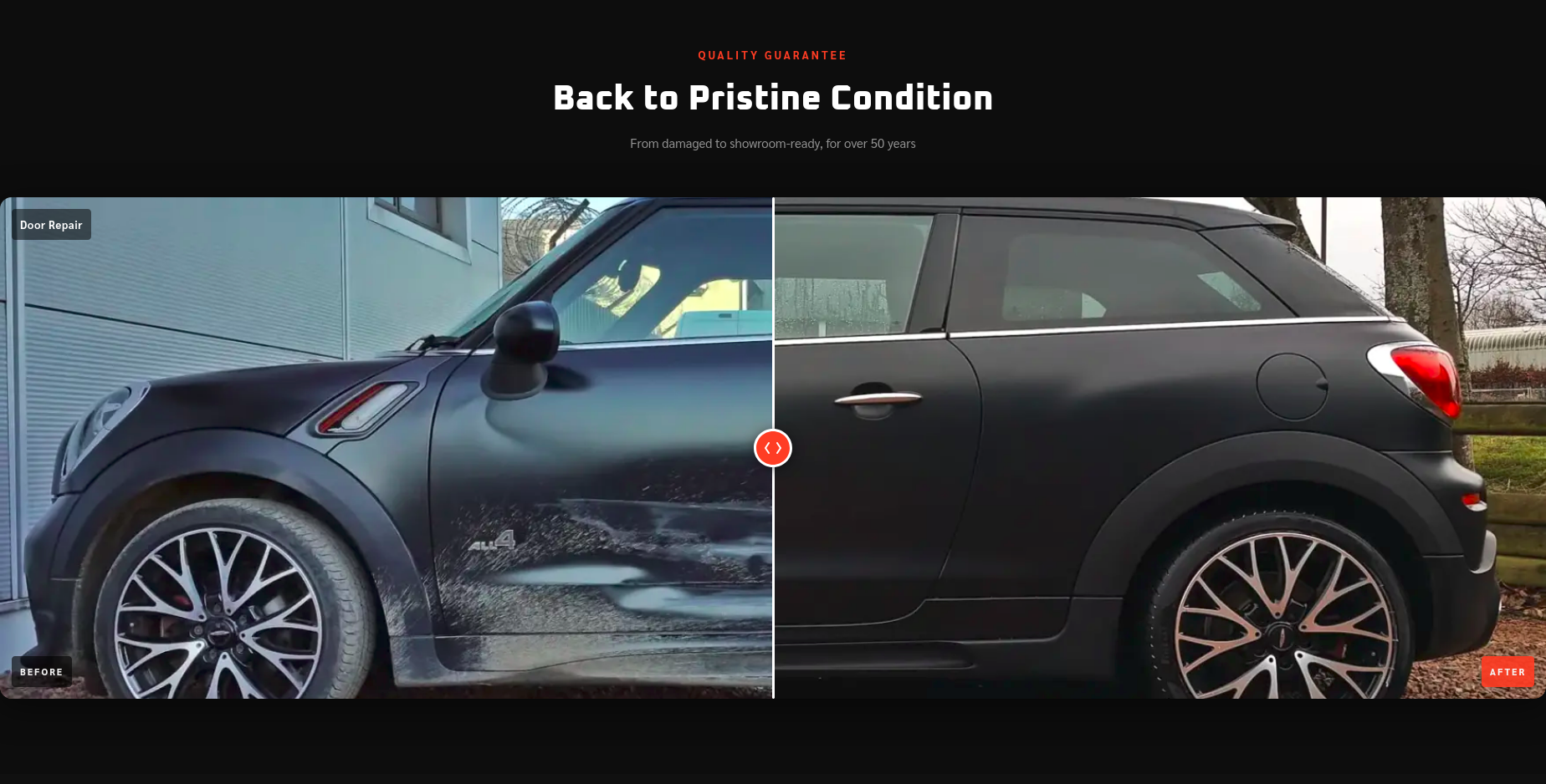 Screenshot of Protek Bathgate website section, our case study work